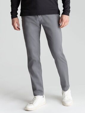 Birddogs Stretch Khakis Slim Fit Pants Dark Gray Mens 40x30 Athletic